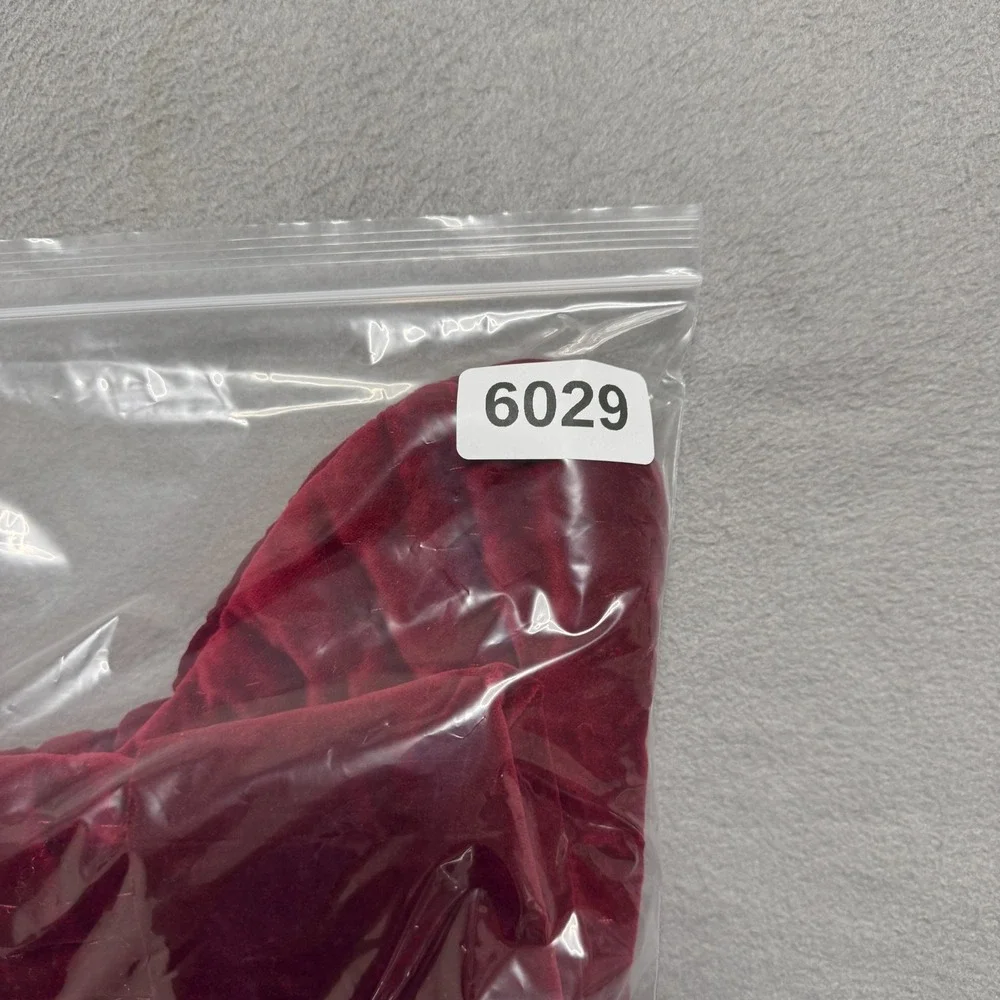 Pottery Barn Christmas Stocking Quilted Velvet Burgundy‎ Red